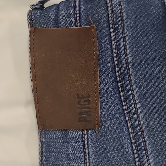 PAIGE Jeans Women's sz 31 Lennox Straight Leg Mid Rise Denim Jeans - Picture 6 of 11